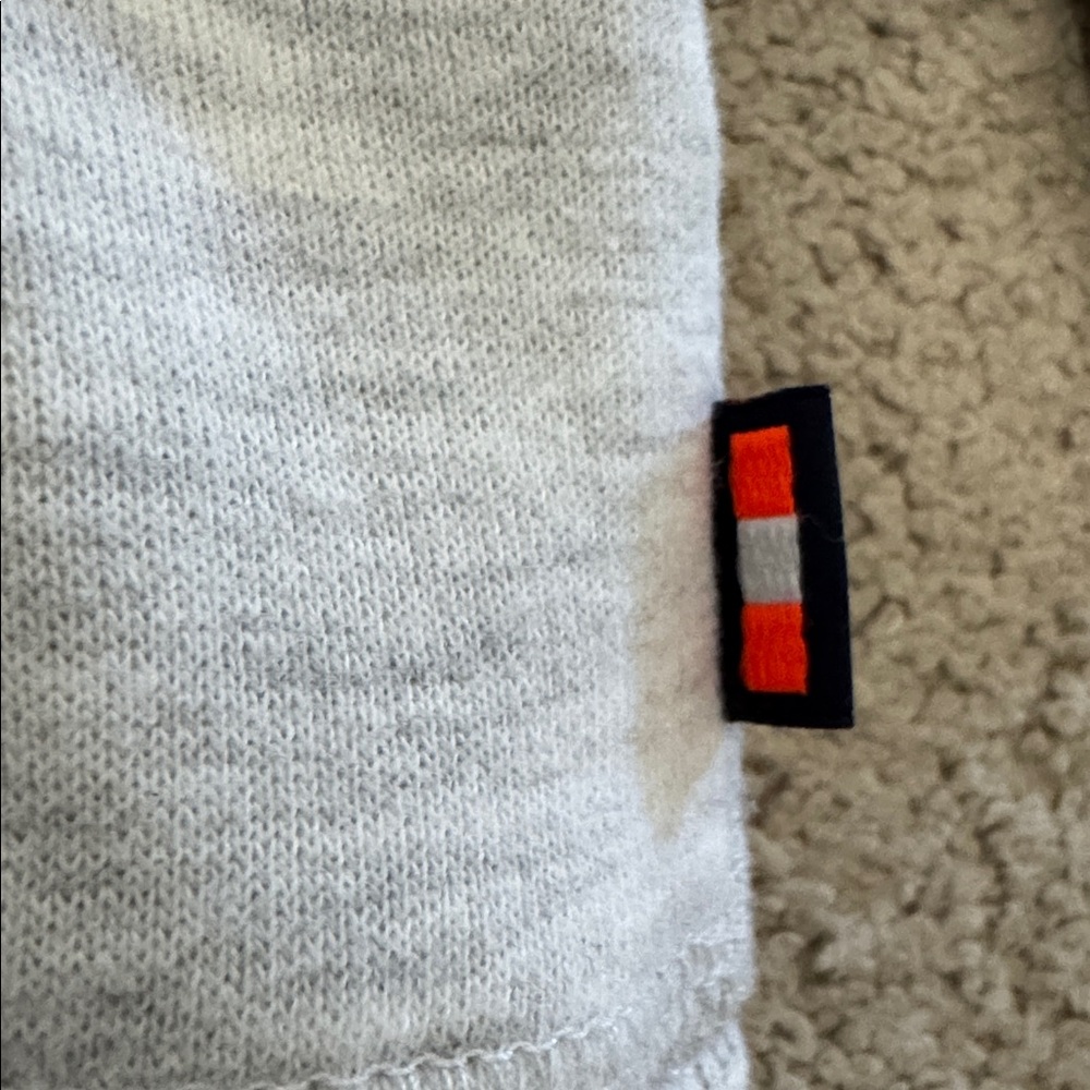 Superdry Light Gray Hoodie with Green and Navy Details - Picture 6 of 7
